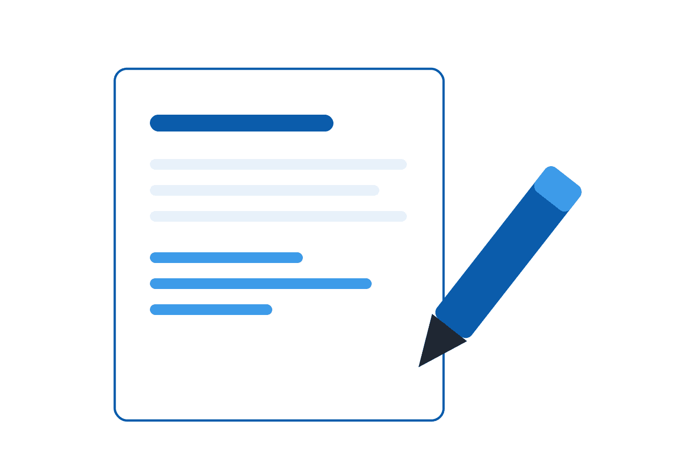 Illustration of website page content being rewritten